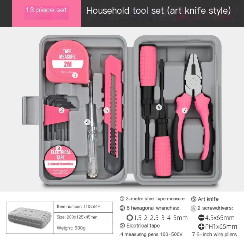 24-Piece Home Tool Set Kit | Household Repair Hand Tool Set with Hammer, Pliers, Screwdriver & Hex Key – For DIY, Maintenance, and Emergency – B2B OEM/ODM Available - 图片 4