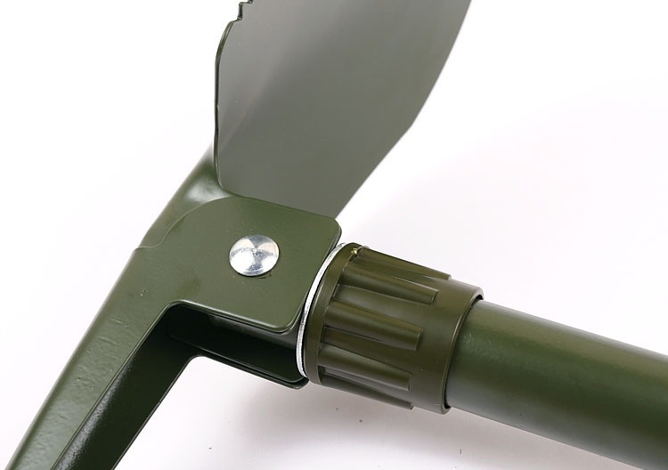 Folding hinge mechanism detail of high carbon steel shovel