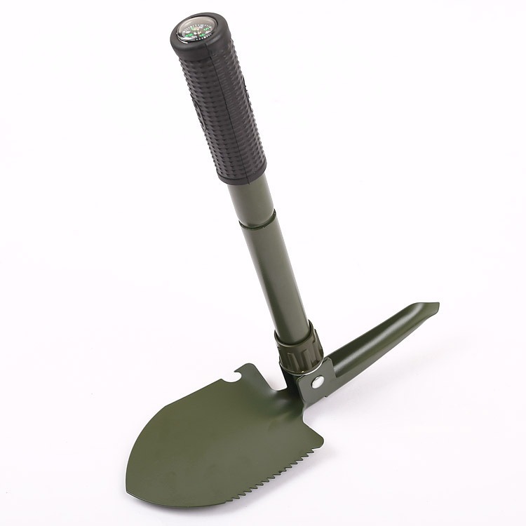 Multifunctional shovel with camouflage carry bag included